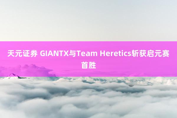 天元证券 GIANTX与Team Heretics斩获启元赛首胜